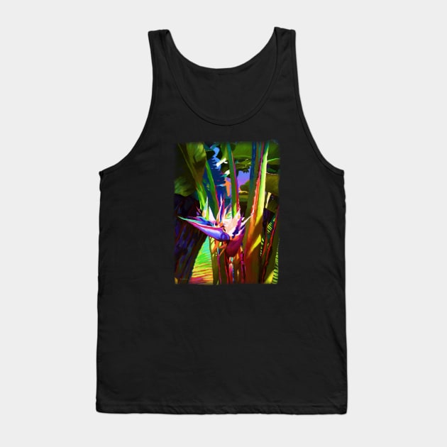 Tropical Flowers Tank Top by PeggyNovak